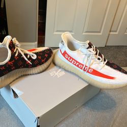 Supreme/ Louis Vuitton Customized Yeezys 