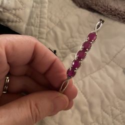 Niassa Ruby Infinity Bangle Bracelet -up to 8” - new! 