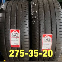 2 used tires 275/35/20 Pirelli RFT 