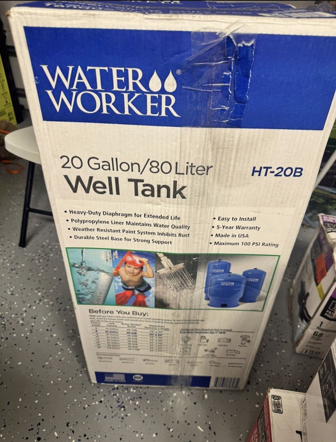 π₯ Water Worker 20 gal. Pressurized Well Tank