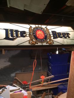 Miller Lite pool table light