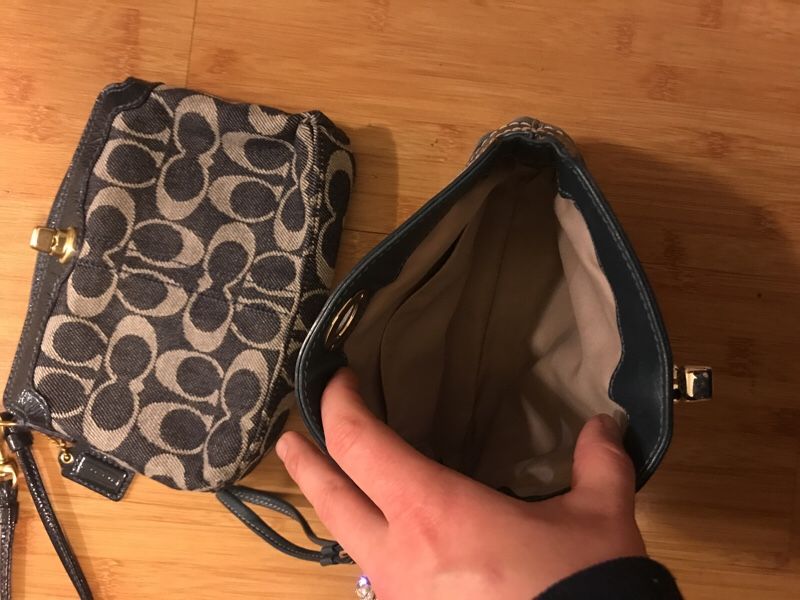 Two perfect coach clutches / small purse