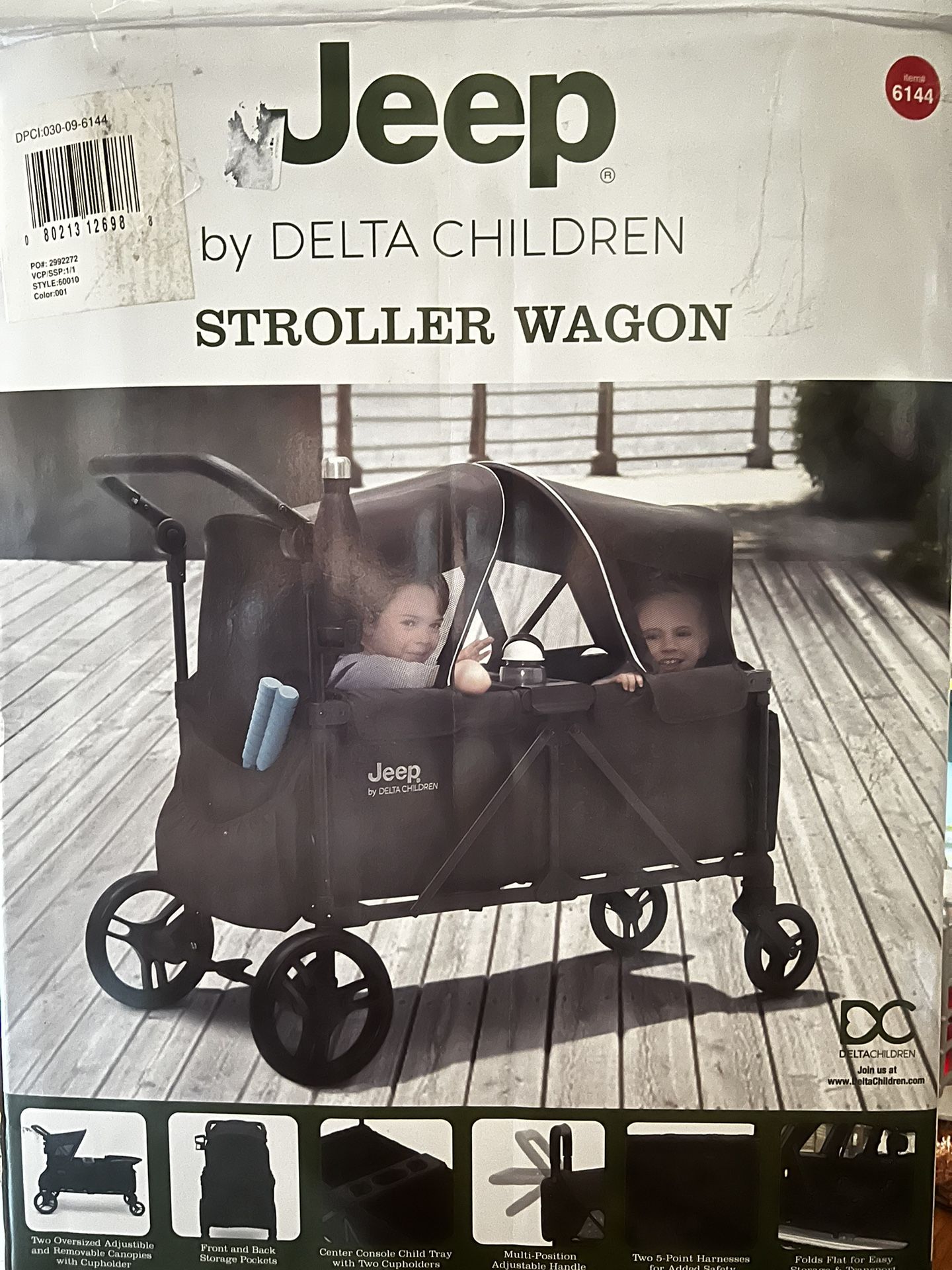 Jeep Wagon Stroller - Jeep Evolve Stroller Wagon by Delta Children - Black