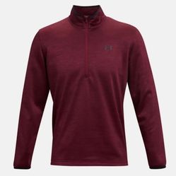 Under Armour Men's Armour Fleece 1/2 Zip Pullover Men’s LARGE.. League Red NWT