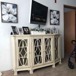 Antique White Credenza /Media Stand