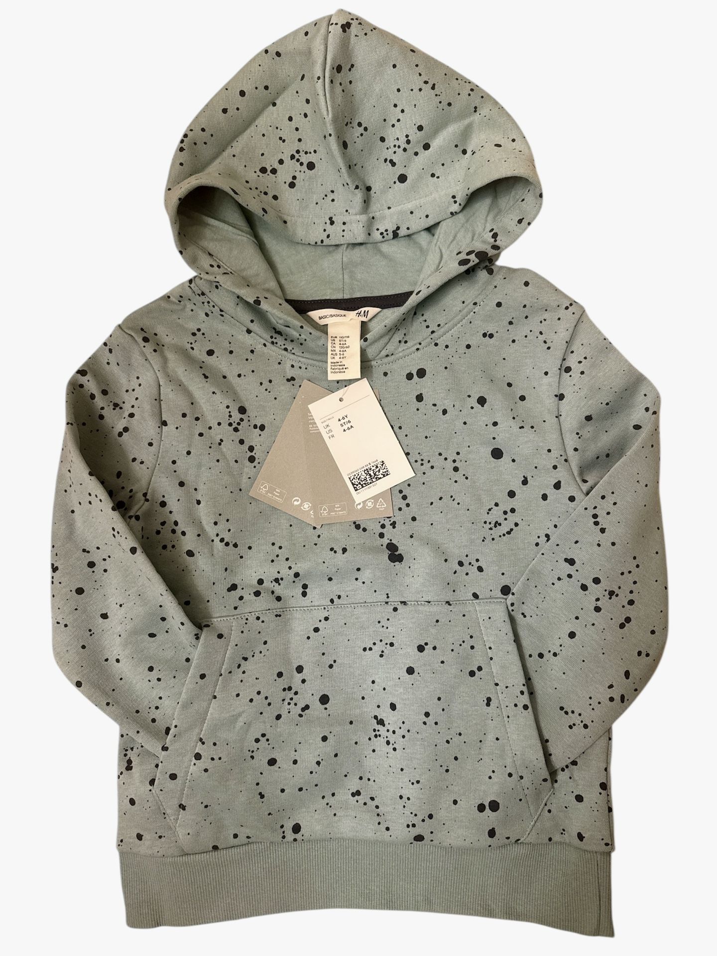 H&M Boys Basic Cotton Hoodie- Boys Size 5T/6T