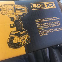 DeWALT XR High Torque Impact Wrench With Hot Ring Anvil Kit 