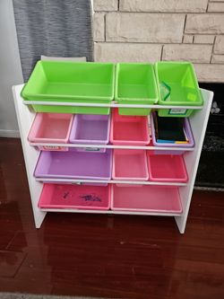 Humble Crew Kids Toy Storage Organizer with 12 Plastic Storage Bins,