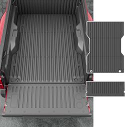 6FT Truck Bed Mat Compatible with 2024 2025 Toyota Tacoma Bed Liner Tailgate Mat TPE Bed Mat Truck Liner Replacement for 2024 2025 Toyota Tacoma Acces