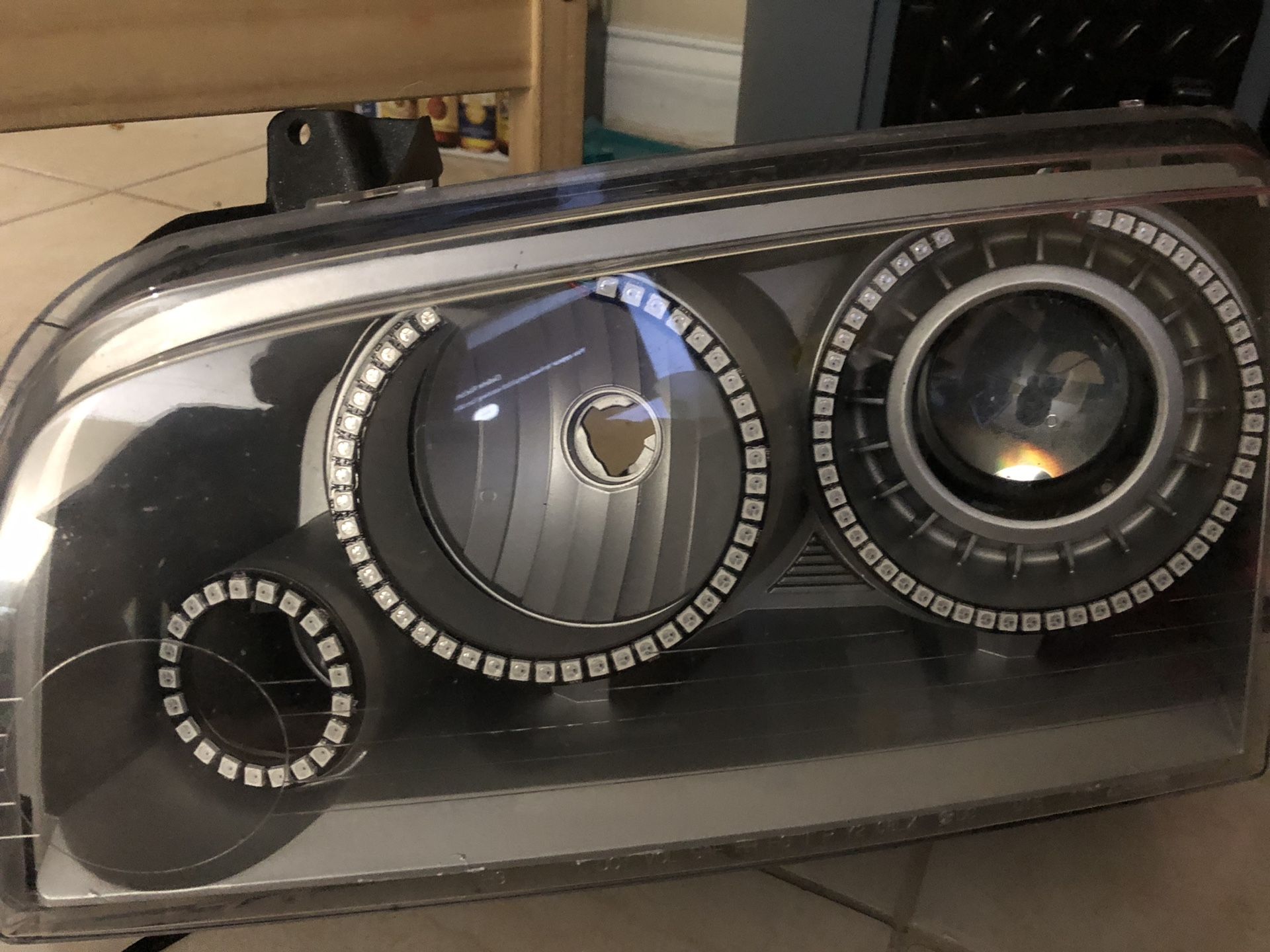 Dodge Charger hid headlights with halos