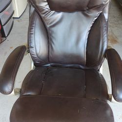 Brown bonded Leather High Back Office Chair 