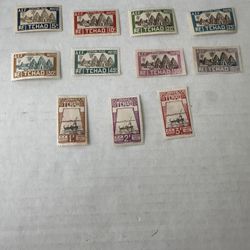 Chad Postage Due Hut Complete Set Mint Hinge 