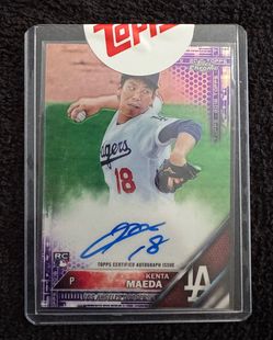 2016 Topps Chrome Kenta Maeda Rookie Autograph Refractor Dodgers #RA-KMA /250