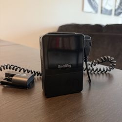 SmallRig Cage, V-Mount Battery Plate, and VB50 mini V Mount Battery for Canon EOS R6 Mark II with a 6 Inch DSLR Camera Field Monitor