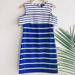 NWT women’s Vince Camuto cold shoulder striped dress 
