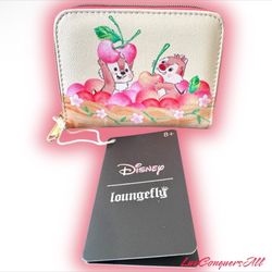 Disney Chip 'N' Dale Cherry Basket Mini Zipper Wallet  