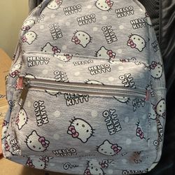 Hello Kitty Grey Mini Backpack 10” Small 