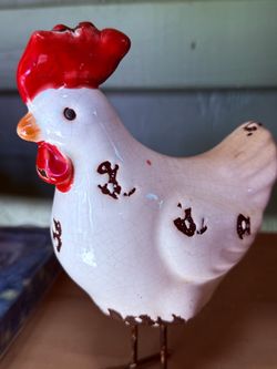 Ceramic Rooster Figurine Farmhouse Decor