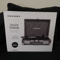 Crosley Record Player Speed Turntable Bluetooth Gray NEW