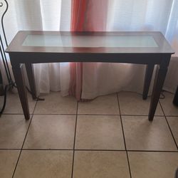 Glass Wood Table