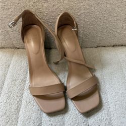Tan Chunky Heels