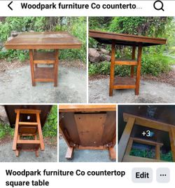 Countertop square 40 x40 x37 H table with 4 Barstools