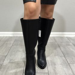 Women Black Boots - WIDE CALF