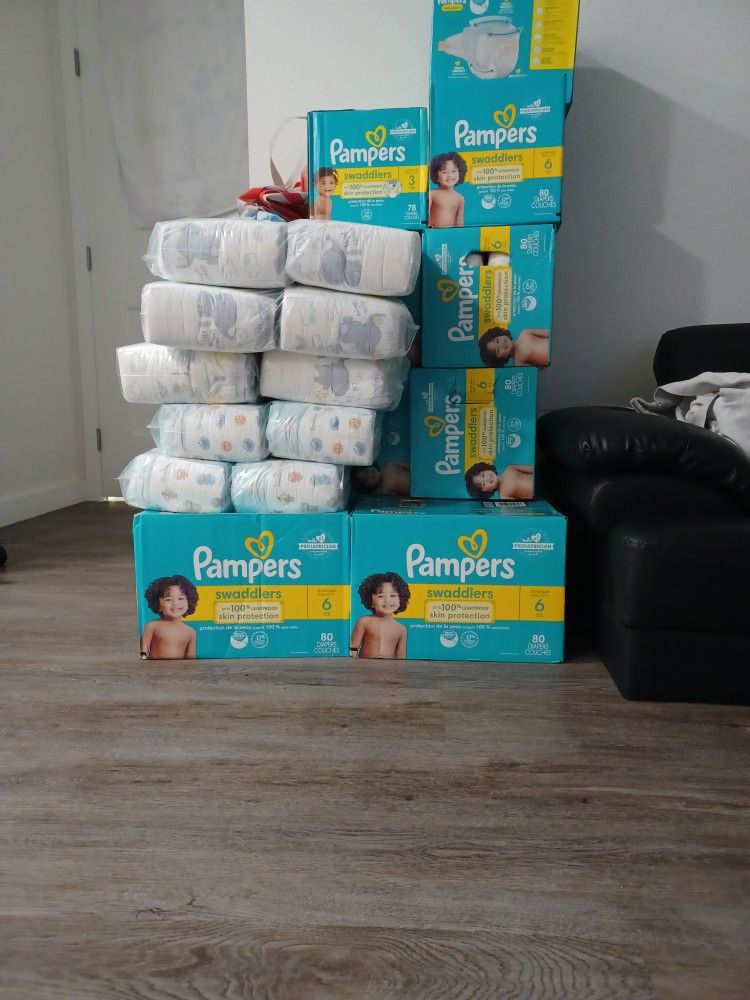 Pampers swadlers size 6 Per 📦 & Size 3