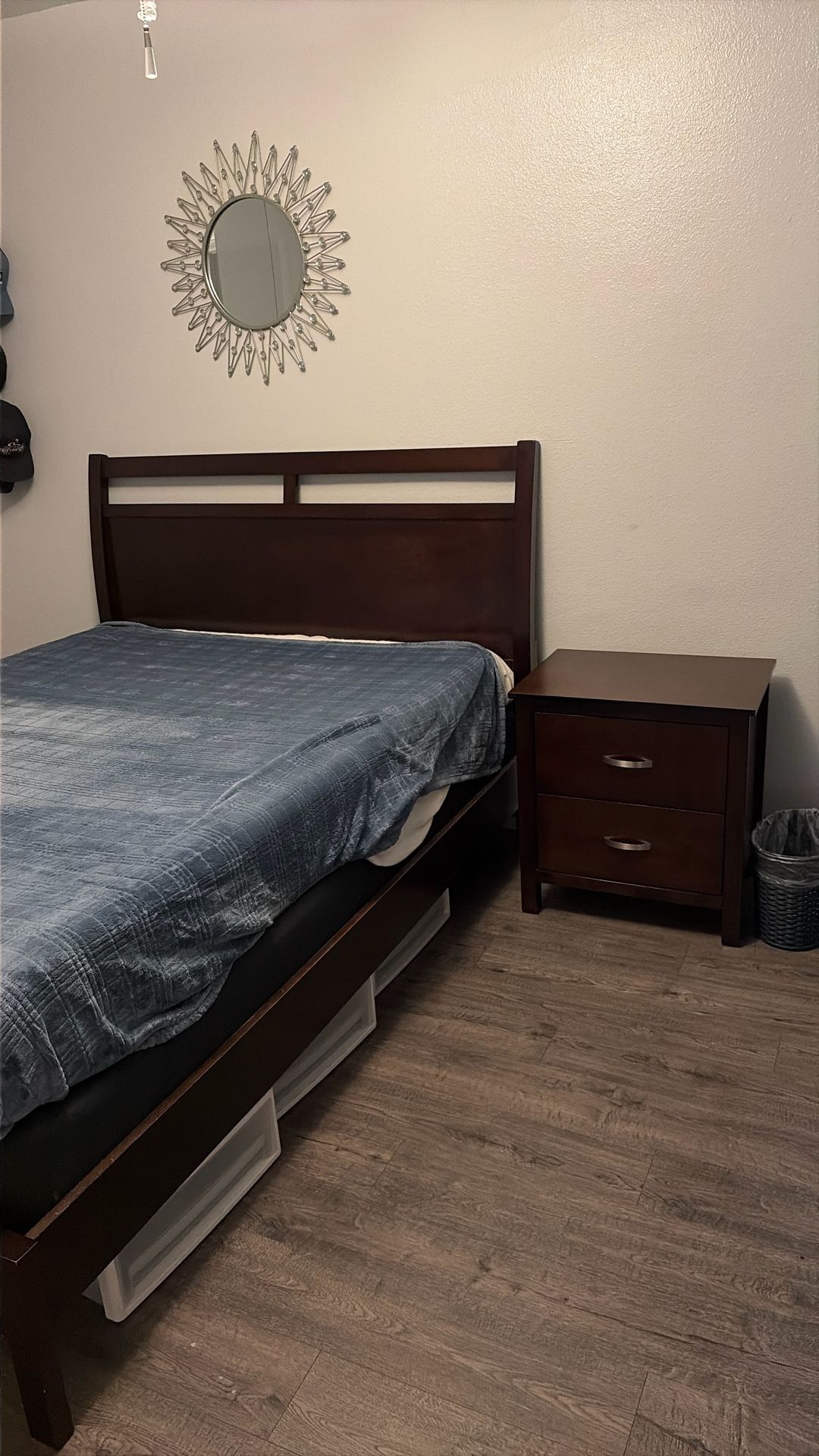 Queen Bed And Nightstand