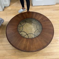 New Ashley Flat Table With Center Glass