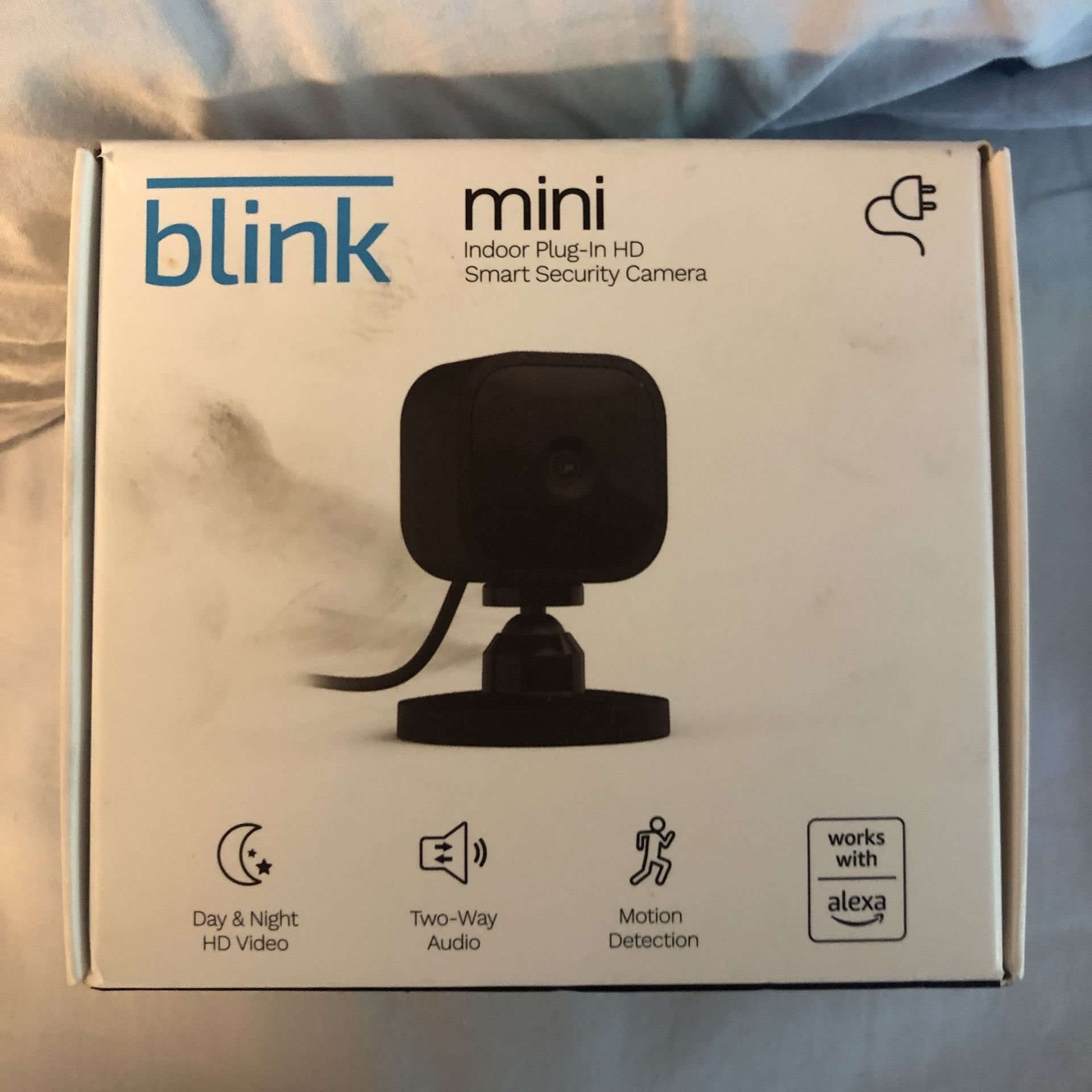 blink mini indoor plug-in HD smart security camera