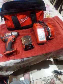 Milwakee combo compat drill battery bag charger 95.00