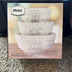 Parini 3PC Ceramic Mixing Bowl Set