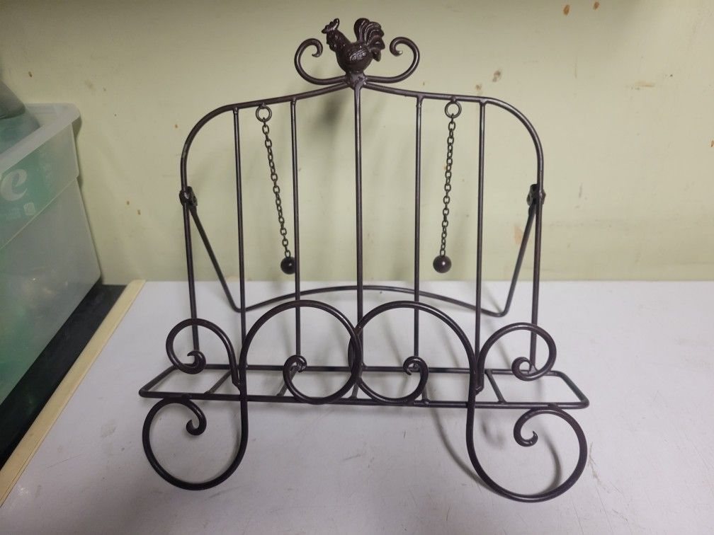 Decorative Metal Cookbook Stand