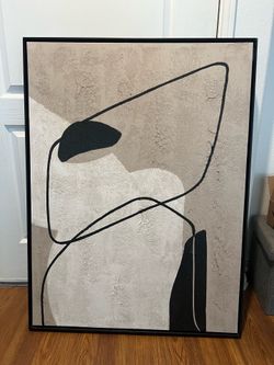 Large Framed Modern Abstract Wall Art