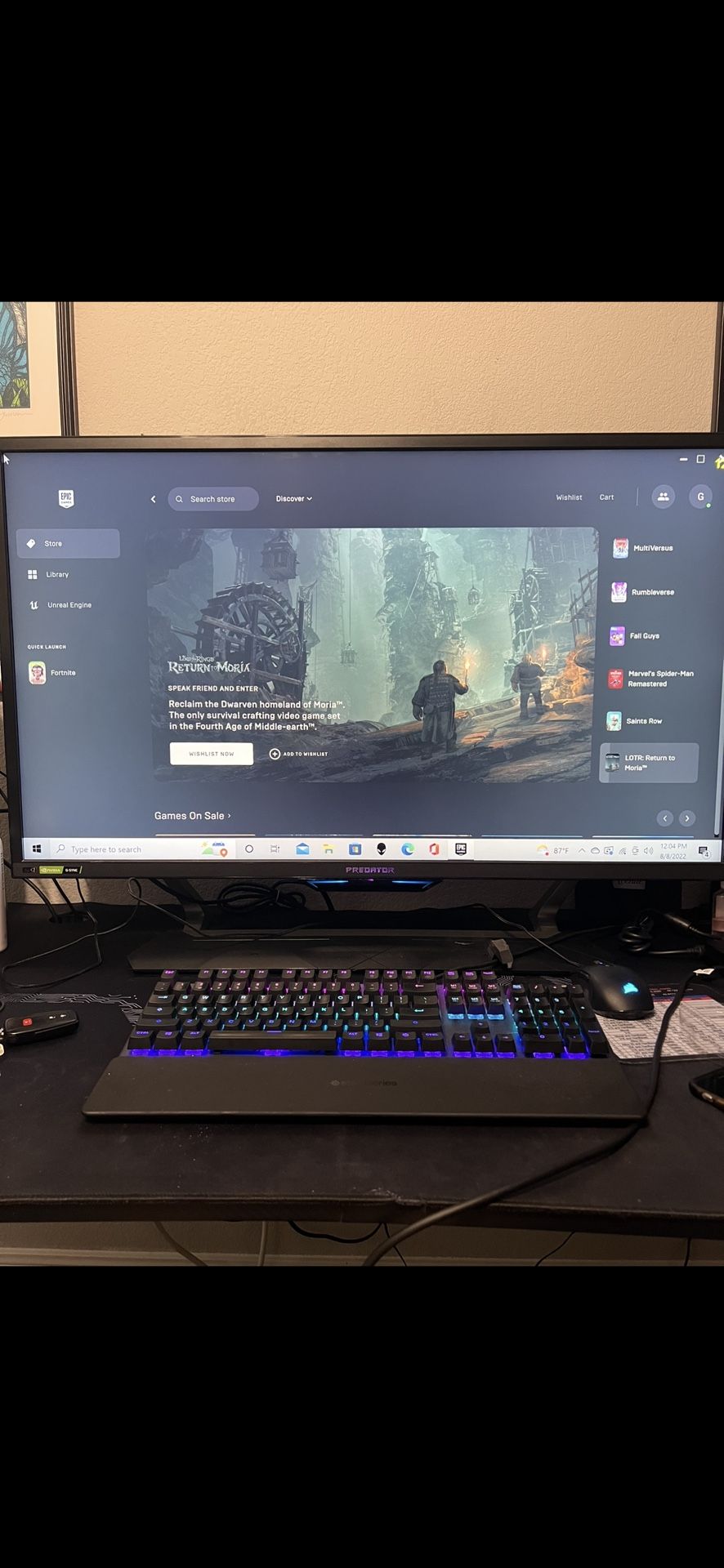 Acer Predator 43” 4K 120hz Gaming Monitor