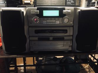 NEW LISTING Emerson MS9923TT 4 in 1 Stereo 5cd/cassettes/record/radio