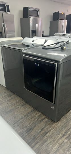 Set Washer & Dryer Electric Maytag Grey Working perfect with warranty delivery available