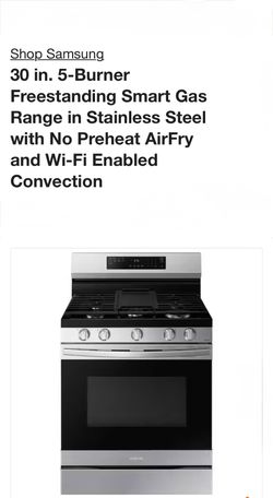 Samsung 30” gas stove