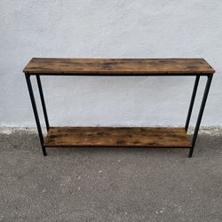 Two tier shelves console style narrow