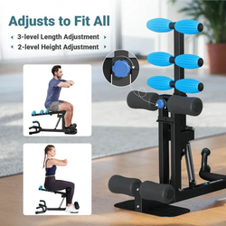MERACH Adjustable Glutes Trainer & Deep Squat Machine - Core Leg Strengthener for Gym Workouts