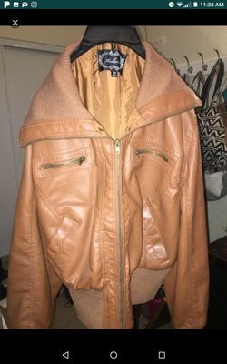 Plus size faux leather jackets