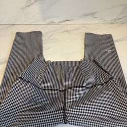 Alo medium gingham print capri leggibgs