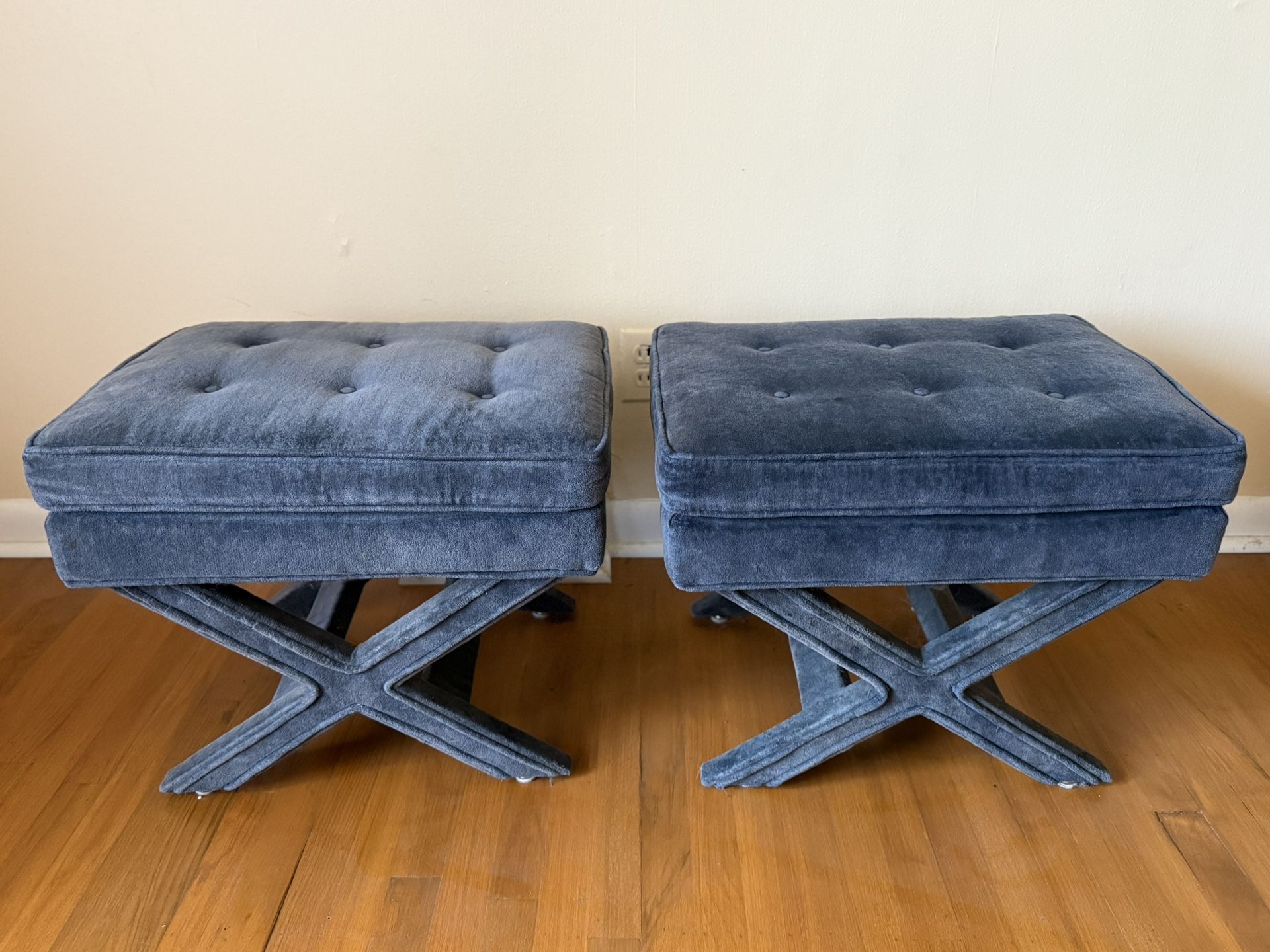 Fabric Bench Stools / Ottomans