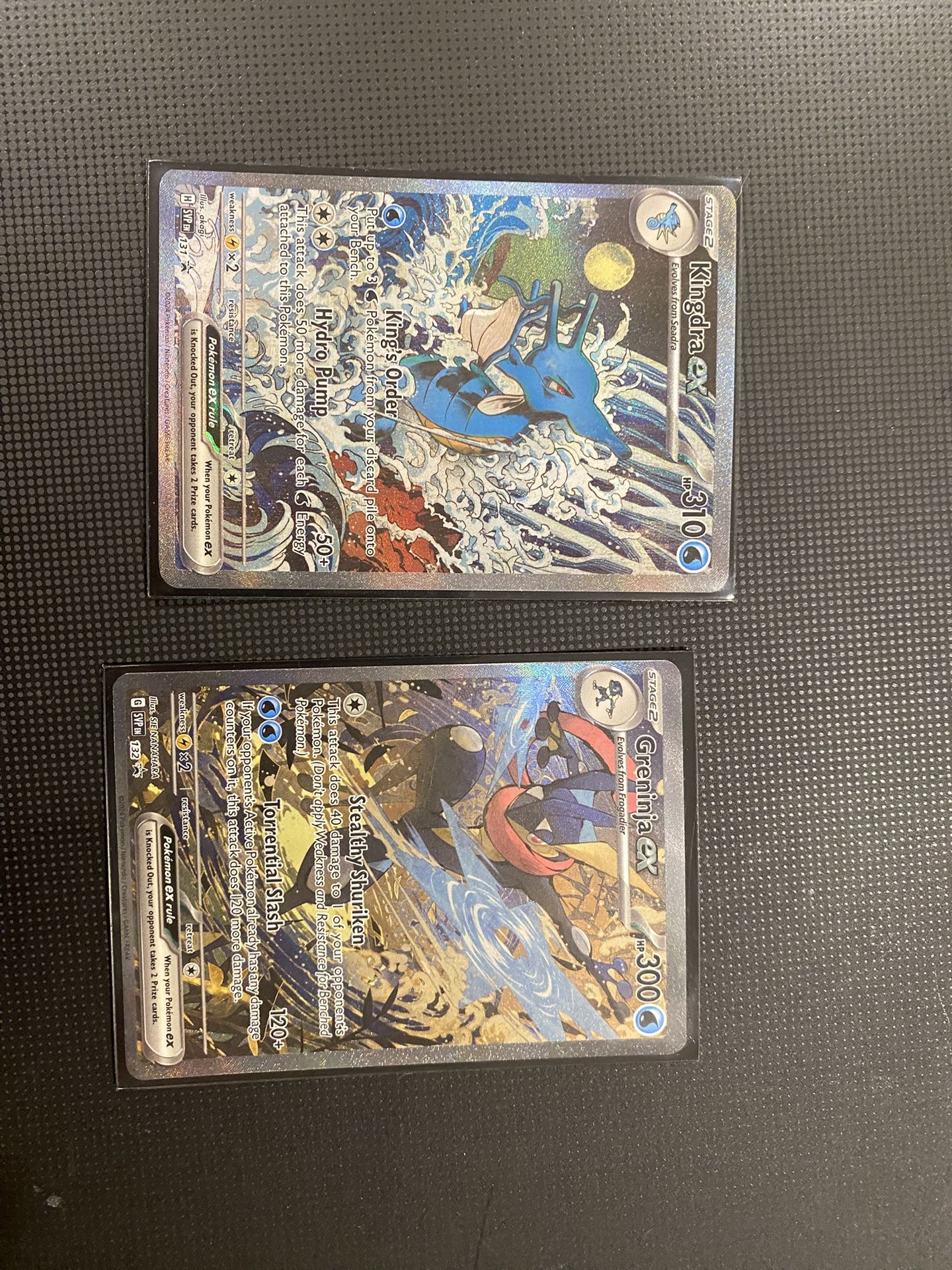 Greninja And Kingdra Promo Cards From Shrouded Fables Pokémon Promo Number 131 And 132