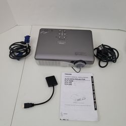 Toshiba TLP-T50M 3LCD Projector Portable With VGA, HDMI Adapter & Power Cord