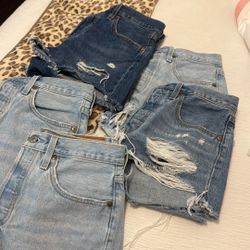 5 PAIRS OF LEVI 501 SHORTS ALL SIZE W27