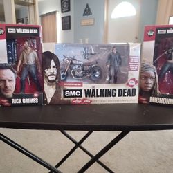 McFarlane Toys - The Walking Dead Action Figures - Rick Grimes, Michonne and Daryl Dixon Deluxe Boxed Set 