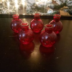 Beautiful 3in. Mini Vases Great For Decor Or Parties. Set Of 5 New