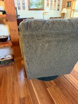 Gray recliner rocker